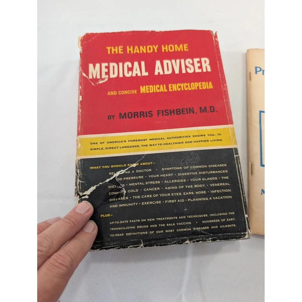 Vtg 1957 Handy‎ Home Medical Adviser Morris Fishbein MD & Drug Effects Booklet